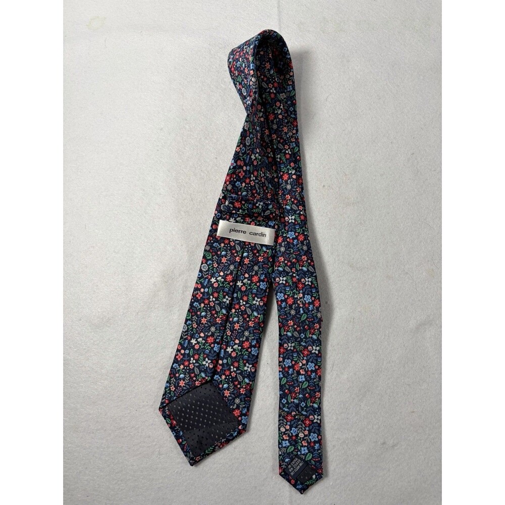 Pierre Cardin Tie (Blue Multicolor Small Flower Tie)
